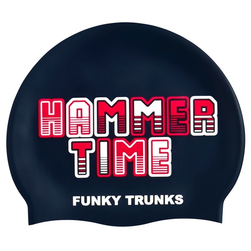 Funky Trunks Hammer Time Swim Cap, Swimming Cap, Silicone Swim Cap, Swimming gear