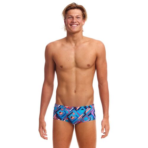 Funky Trunks Men's Boxed Up ECO Classic Trunk, Swimming Classic Trunk Mens Swimwear [Size: S]