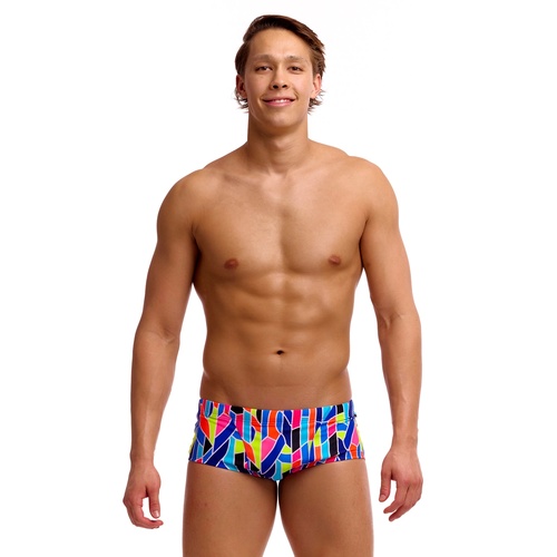 Funky Trunks Men's Fault Lines ECO Classic Swimming Trunk, Mens Swimwear [Size: M]