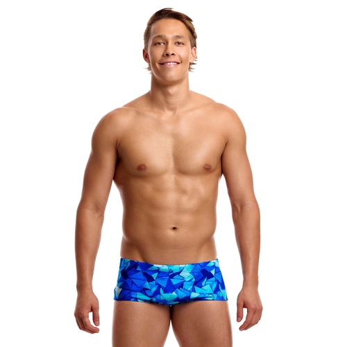 Funky Trunks Men's Try Blue ECO Classic Swimming Trunk, Mens Swimwear [Size: M]