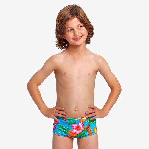 Funky Trunks Toddler Boys Blue Hawaii ECO Swimming Trunks, Boys Swimwear [Size: 3]