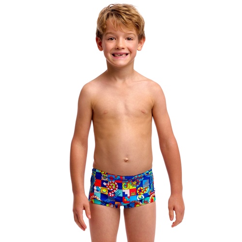 Funky Trunks Toddler Boys Bored Games ECO Swimming Trunks, Boys Swimwear [Size: 3]