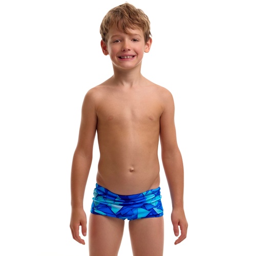 Funky Trunks Toddler Boys Try Blue ECO Swimming Trunks, Boys Swimwear [Size: 3]