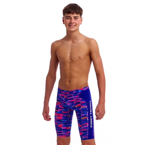 Funky Trunks Boys Warped Waves Eco Training Jammer Swimwear, Boys Swimsuit [Size: 8]