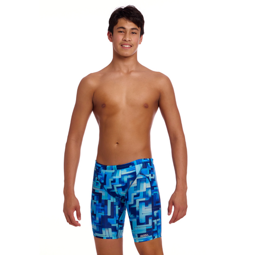 Funky Trunks Boys You Blued Eco Training Jammer Swimwear, Boys Swimsuit [Size: 6]