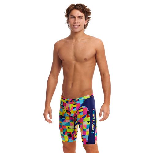Funky Trunks Men's On The Grid ECO Training Jammers, Swimming Jammer [Size: 30]
