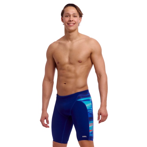 Funky Trunks Men's Storm At Sea ECO Training Jammers, Swimming Jammer [SIZE: 30]