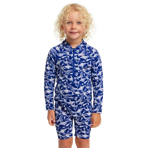 Funky Trunks Toddler Boys Beached Bro Go Jump Suit Swimwear Chlorine Resistant, Sunsuit, Boys Swimwear [Size: 1]
