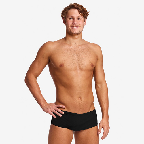 Funky Trunks Men's Still Black Sidewinder Trunk Swimwear, Men's Swimsuit [Size: 34]