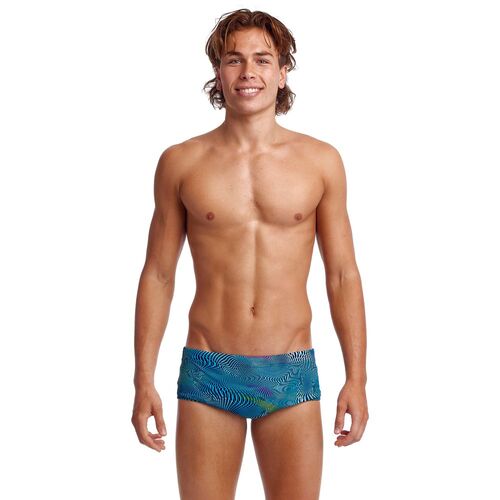 Funky Trunks Men's Wires Crossed Sidewinder Trunk Swimwear, Men's Swimsuit [Size: 36]