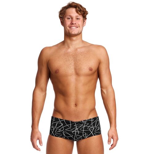 Funky Trunks Men's Texta Mess Sidewinder Trunk Swimwear, Men's Swimsuit [Size: 38]