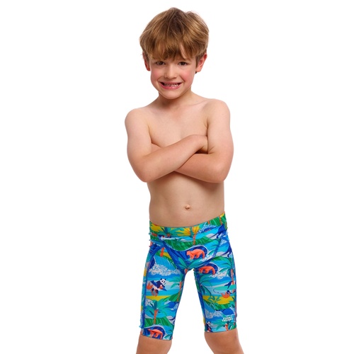 Funky Trunks Toddler Boys Duuude ECO Miniman Swimming Jammers, Boys Swimwear [Size: 3]