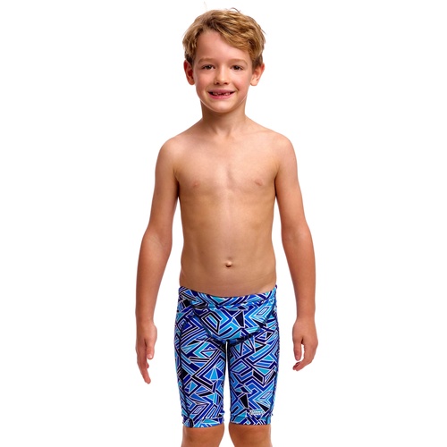 Funky Trunks Toddler Boys Blue Bits ECO Miniman Swimming Jammers, Boys Swimwear [Size: 3]