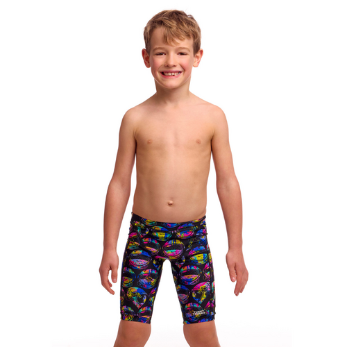 Funky Trunks Toddler Boys Ham Bam Maam ECO Miniman Swimming Jammers, Boys Swimwear [Size: 3]