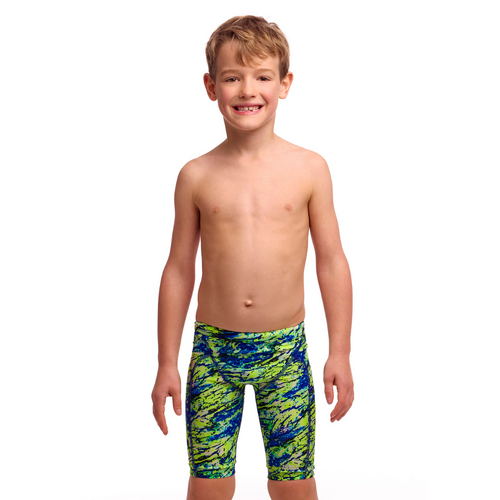 Funky Trunks Toddler Boys Scaled Back ECO Miniman Swimming Jammers, Boys Swimwear [Size: 3]