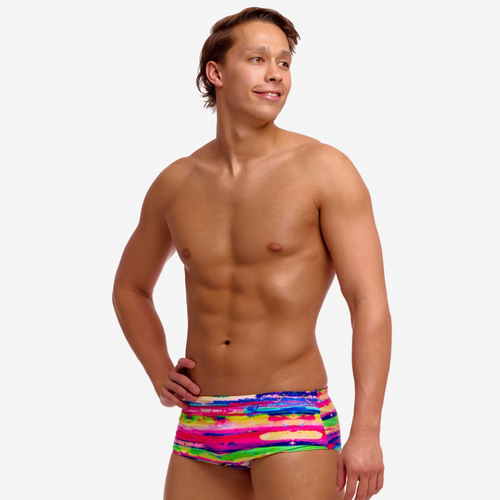 Funky Trunks Men's Paint Patch ECO Sidewinder Trunk Swimwear, Men's Swimsuit [Size: 30]