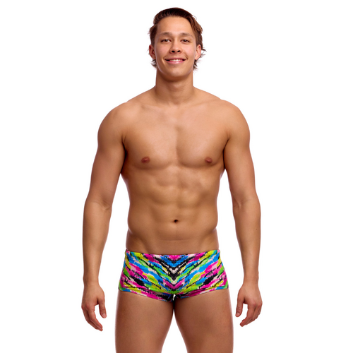 Funky Trunks Men's Happy Hide ECO Sidewinder Trunk Swimwear, Men's Swimsuit [Size: 32]