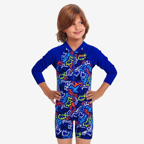 Funky Trunks Broken Hearts ECO Go Jump Suit Toddler Boys, Chlorine Resistant Sun Suit [Size: 2]