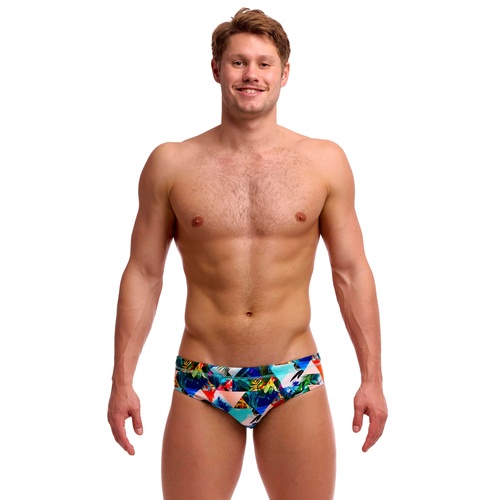 Funky Trunks Men's Palm Prism Seamed Brief Swimwear, Men's Swimsuit [Size: 30]