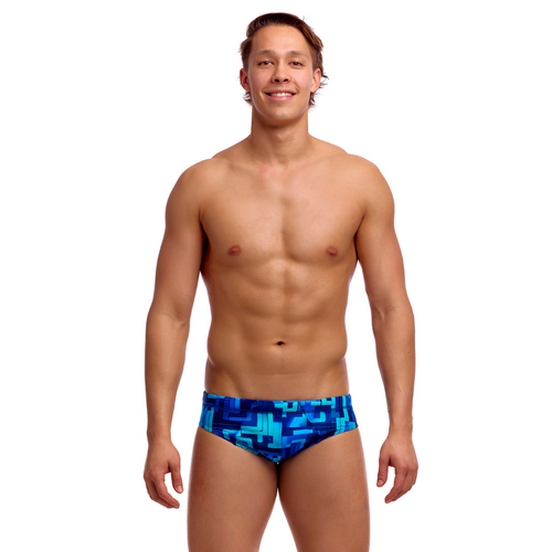 Funky Trunks Men's You Blued Seamed Brief Swimwear, Men's Swimsuit [Size: 32]