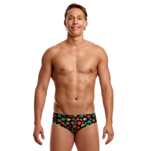Funky Trunks Men's Pawsome Seamed Brief Swimwear, Men's Swimsuit [Size: 30]