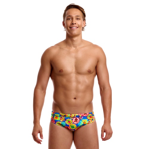 Funky Trunks Men's Five Serves Seamed Brief Swimwear, Men's Swimsuit [Size: 30]