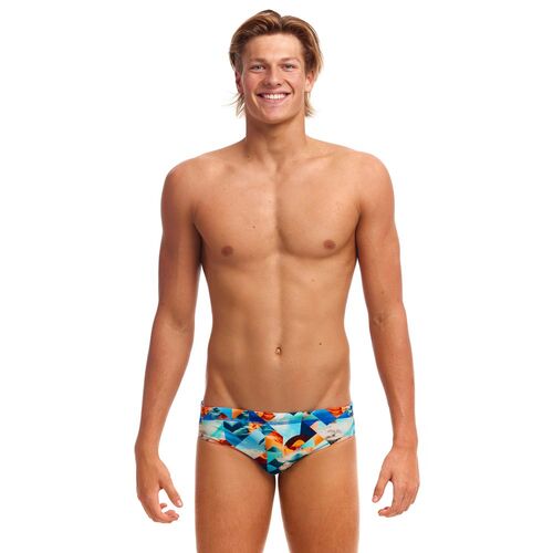 Funky Trunks Men's Smashed Wave ECO Classic Brief Swimwear, Men's Swimsuit [Size: 30]
