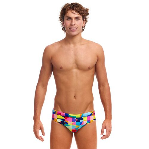 Funky Trunks Men's On The Grid ECO Classic Brief Swimwear, Men's Swimsuit [Size: 32]