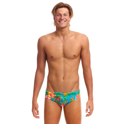 Funky Trunks Men's Blue Hawaii ECO Classic Brief Swimwear, Men's Swimsuit [Size: 30]