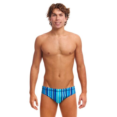 Funky Trunks Men's Lane Lines  ECO Classic Brief Swimwear, Men's Swimsuit [Size: 30]