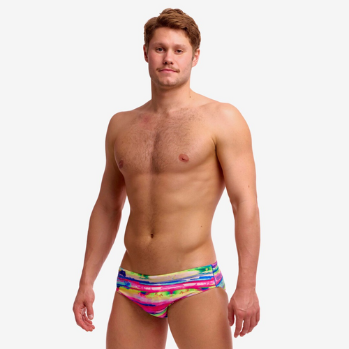 Funky Trunks Men's Paint Patch ECO Classic Brief Swimwear, Men's Swimsuit [Size: 32]