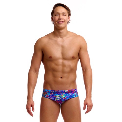 Funky Trunks Men's Sea Life ECO Classic Brief Swimwear, Men's Swimsuit [Size: 32]