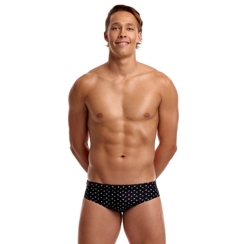 Funky Trunks Men's Be Positive ECO Classic Brief Swimwear, Men's Swimsuit [Size: 32]