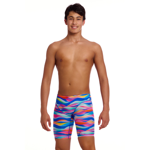 Funky Trunks Boys Royal Wave Fast Training Jammers, Swimming Jammer [Size: 6]