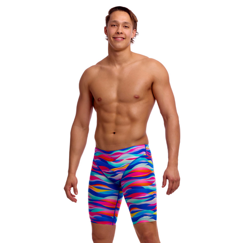 Funky Trunks Men's Royal Wave Fast Training Jammers, Swimming Jammer [Size: 30]