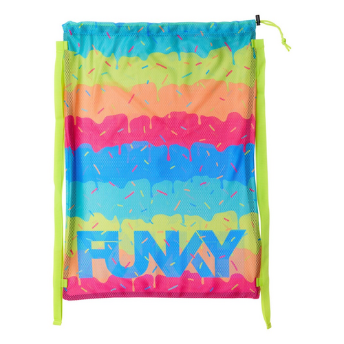 Funky Melting Mayhem Mesh Swim Bag, Mesh Swimming Bag, Training Swimming Bag