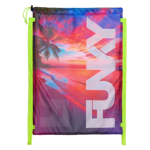 Funky Touch of Paradise Mesh Swim Bag, Mesh Swimming Bag, Training Swimming Bag
