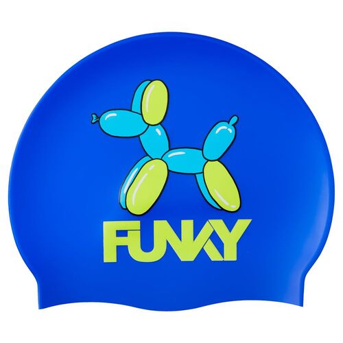 Funky Balloon Dog Swim Cap, Swimming Cap, Silicone Swim Cap