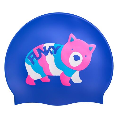 Funky Bush Babies Swim Cap, Swimming Cap, Silicone Swim Cap