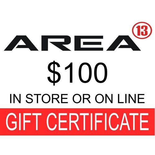 Area13 $100.00 Gift Certificate