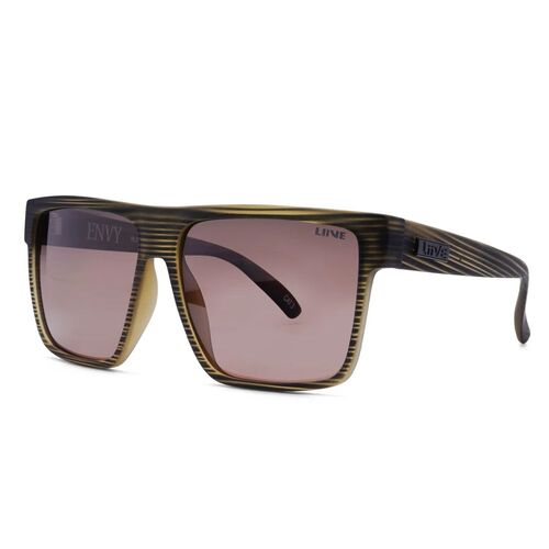 Liive Vision Sunglasses - Envy Polarized Stripe Beer -Live Sunglasses