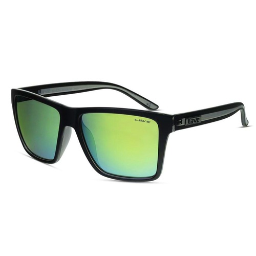 Liive Vision Sunglasses - Bazza Mirror - Matt Black Xtal Black - Live Sunglasses