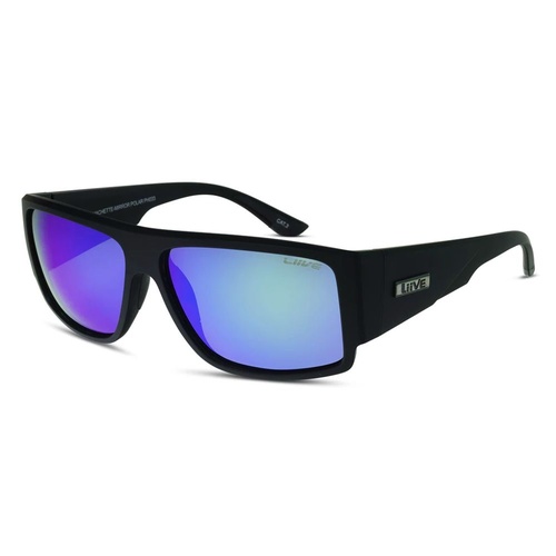 Liive Vision Sunglasses - Machette Mirror Polarized - Matt Black - Live - Line Sunglasses