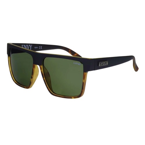 Liive Vision Sunglasses - Envy Polarized Matt Black Tort -Live Sunglasses