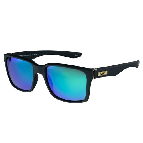Liive Vision Sunglasses - Moto Mirror Polaraized - Matt Black - Live Sunglasses