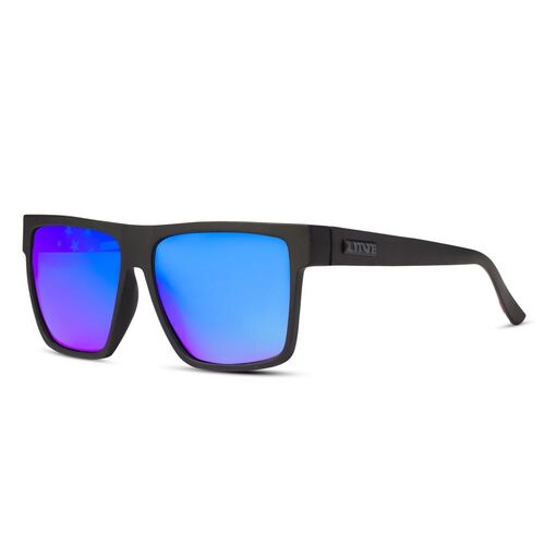 Liive Vision Sunglasses - Envy Mirror Polarized OZ Matt Black - Floating Frame, Live Sunglasses