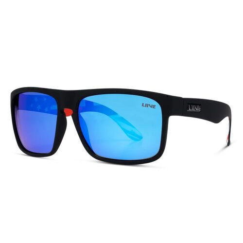 Liive Vision Sunglasses - Voyager Mirror Polarized OZ Matt Black