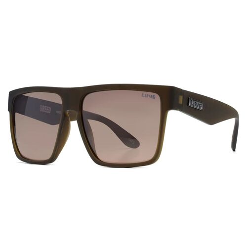 Liive Vision Sunglasses - Greed Polarized Matt Beer - Live Sunglasses