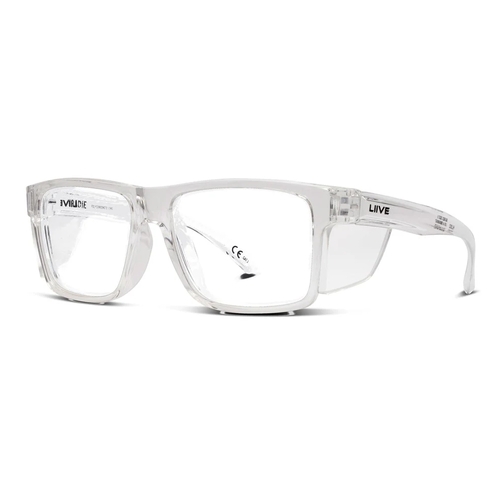Liive Vision Z Tradie Safety Sunglasses - Xtal - Clear Lens- Live Sunglasses