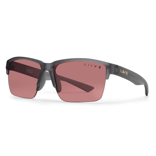 Liive Vision Sunglasses - PHASE Matt Xtal Smoke - Live Sunglasses